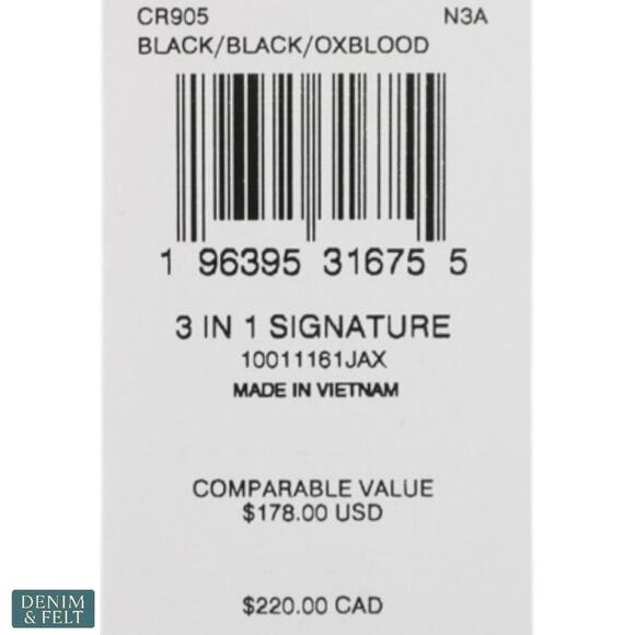 Coach CR899 Crossgrain Leather Wallet with Removable Insert Black Logo NEW/NWT - Picture 11 of 12